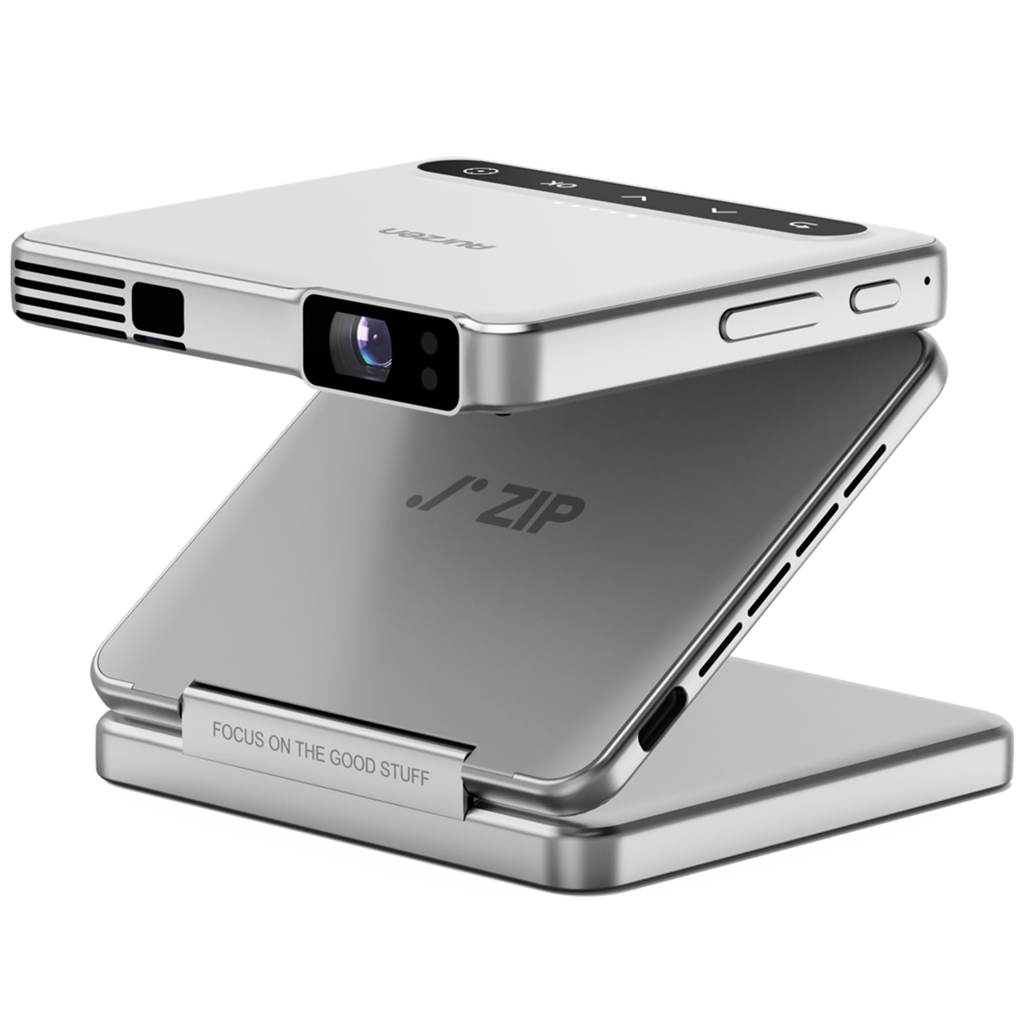 Aurzen ZIP Tri-Fold Truly Portable DLP Projector, Pocket Size